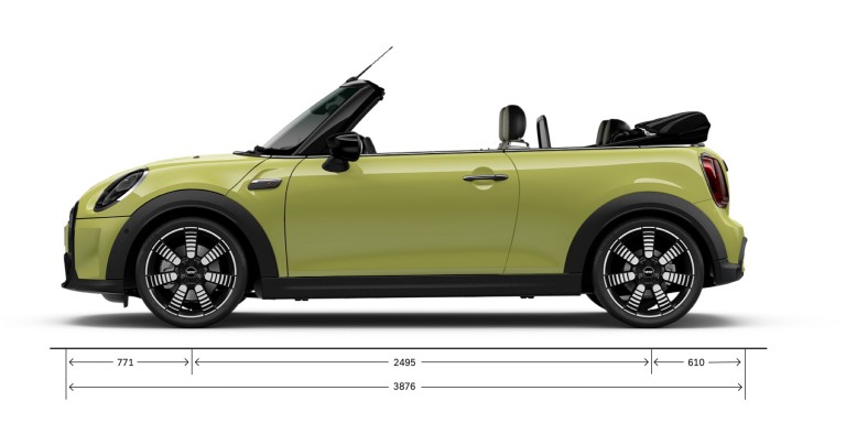 MINI Cabrio – vista lateral – dimensiones