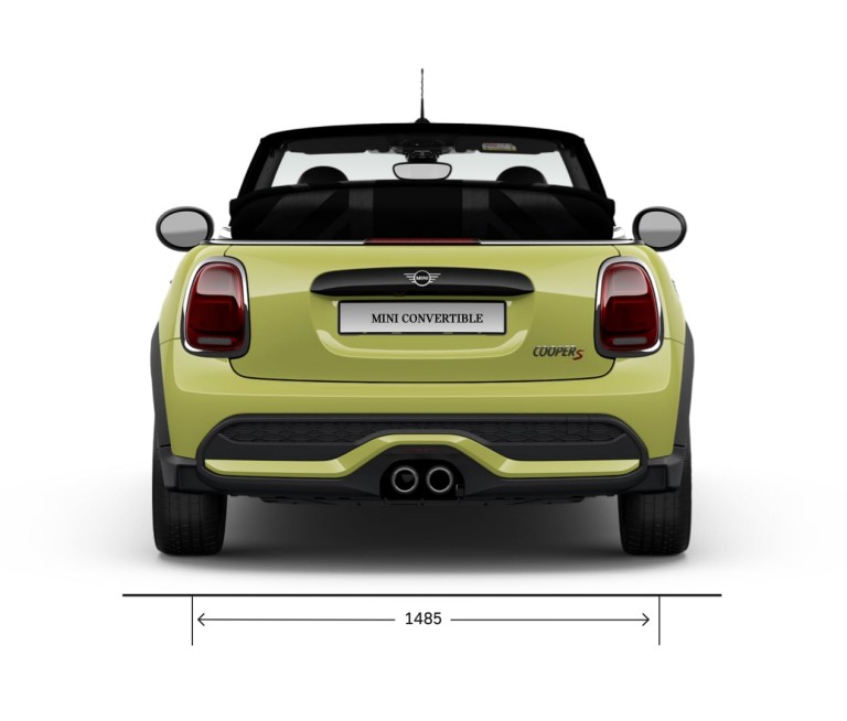 MINI Cabrio – vista trasera – dimensiones