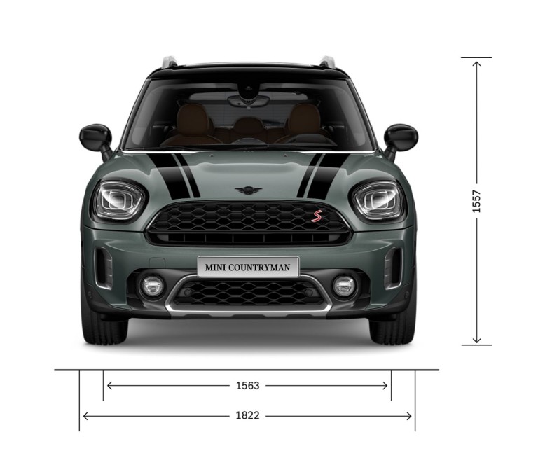 MINI Countryman – vista frontal – dimensiones